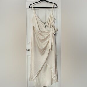 Express Sleeveless Cream High Low Wrap Dress New with Tags XL